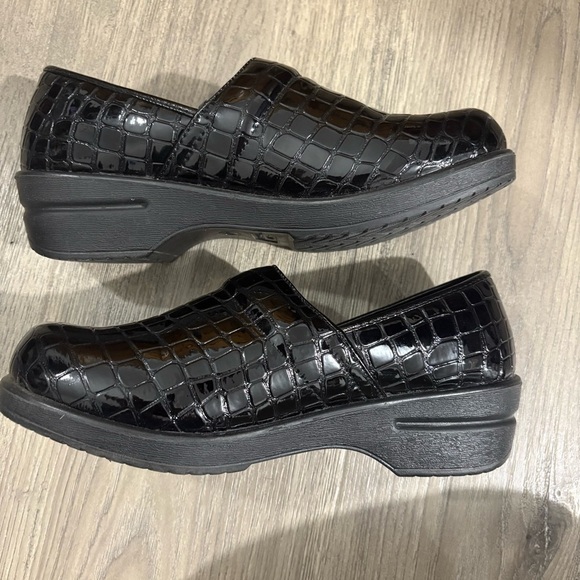 Judith Slip Resistant Mule Clogs Nurse Comfort Black Croc Patent Leather Sz 8.5 - Picture 8 of 10
